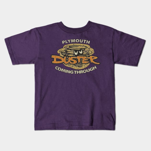 Plymouth Duster Coming Through 1970 Kids T-Shirt by JCD666